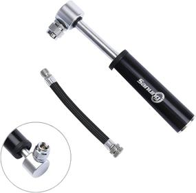 img 3 attached to Sanung Portable Bike Pump 120 PSI - Convertible Schrader and Presta Valve Inflation for Road Bikes, Mini Ball Pump - Football, Basketball, Rugby