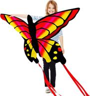 🦋 2021 giant butterfly kite for kids and adults - outdoor games and activities - easy fly single line string - beach, trip, park, family fun логотип