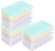 fasola magic durable kitchen cleaning sponge: multicolor pack of 15 - ideal for pots, pans, and household scrubbing logo