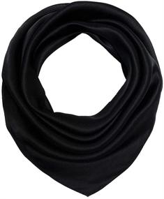 img 3 attached to Square Mulberry Silk Scarf for Women - 100% Fashion Patterned Neck Hair Scarves