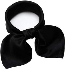 img 4 attached to Square Mulberry Silk Scarf for Women - 100% Fashion Patterned Neck Hair Scarves