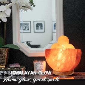 img 2 attached to Himalayan Glow 1328 Bowl Salt Lamp: Relax and Rejuvenate with Massage Ball