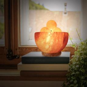 img 3 attached to Himalayan Glow 1328 Bowl Salt Lamp: Relax and Rejuvenate with Massage Ball