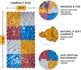 img 3 attached to Ortodon Hypoallergenic Non Toxic Non Smell Non Slip Puzzles for Puzzle Play Mats