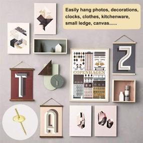 img 2 attached to 🔨 Professional 72 pcs Picture Hangers Kit: Assorted Sizes, Iron Alloy Hooks for Clocks, Mirrors & Jewelry – Wooden/Drywall Hanging Hardware Included