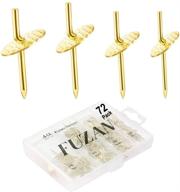🔨 professional 72 pcs picture hangers kit: assorted sizes, iron alloy hooks for clocks, mirrors & jewelry – wooden/drywall hanging hardware included logo