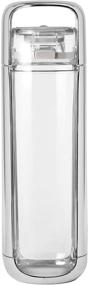 img 4 attached to 🌍 Clear Reusable Water Bottle - KOR ONE BPA Free I 750mL I 25 Oz I Safe & Non-Toxic I Sustainable & Eco-Friendly I Leak Proof I One Click Cap with Handle I Wide Mouth I Ideal for Travel & Workouts