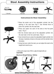 img 1 attached to 💺 Therabuilt Clinical Health Services Adjustable Pneumatic Stool (Black) - Ideal for Massage Tables, Examination Tables, and Physician's Office