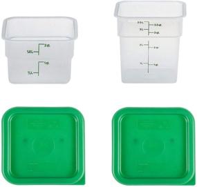 img 1 attached to 🍱 Cambro Containers: 2 Quart and 4 Quart Food Storage Set with Lids - 2 Pack - Efficient Organization and Freshness