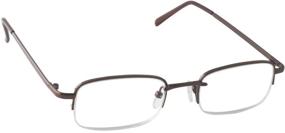 img 1 attached to 💯 Dr. Dean Edell Select Bronze Metal 1/2 Rim Rectangular Glass and Case, 3.00