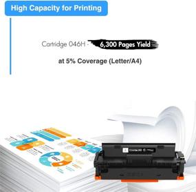 img 2 attached to 🖨️ Optimized Replacement Toner Cartridge for Canon 046 046H CRG-046H MF733Cdw Toner - Canon Color ImageClass MF733Cdw MF731Cdw MF735Cdw LBP654Cdw Printer Ink (Black, 1-Pack)