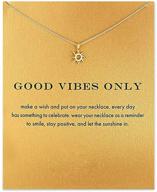 🌞 sunlight sunshine pendant necklace: stylish clavicle chain with a friendship message card - fashionable dainty gold/silver jewelry logo