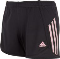 👧 black adidas girls' short with stripes - girls' clothing logo