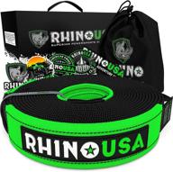 rhino usa перетяжка восстановления: лабораторно испытанная прочность разрыва 31 518 фунтов, премиумная сумка и тройное усиленные петли для спокойствия - аварийный буксировочный трос для бездорожья. логотип