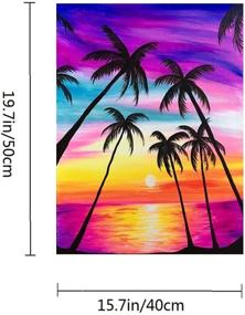 img 1 attached to 🌴 ACANDYL Coconut Tree Paint by Number Kit for Kids Adults Students – DIY Oil Painting Set, Canvas Painting by Numbers, Acrylic Oil Painting Arts Craft – Coconut Painting 16x20 Inch – Beginner Friendly