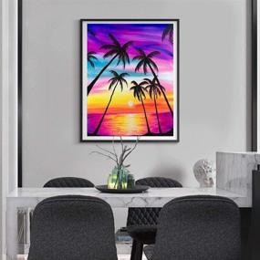 img 2 attached to 🌴 ACANDYL Coconut Tree Paint by Number Kit for Kids Adults Students – DIY Oil Painting Set, Canvas Painting by Numbers, Acrylic Oil Painting Arts Craft – Coconut Painting 16x20 Inch – Beginner Friendly