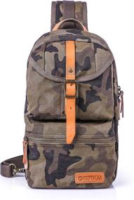 img 4 attached to Gootium Camo Sling Bag Crossbody: Streamlined Design for Tactical Style and Hands-Free Practicality