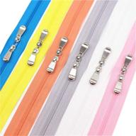 🔐 top-quality meillia 40 inch #3 double slider zippers - 6pcs bundle with 6 vibrant colors! ideal for sewing, crafts, bags, pillowcases, and more! logo