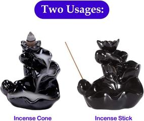 img 2 attached to Waterfall Backflow Incense Cone Holder & Sticks Burner