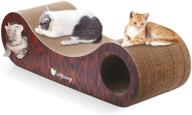 🐱 premium cat scratcher lounge with toy bell – isyoung large cat scratcher cardboard scratch pad, 30.5 x 11 x 8.5 inches logo