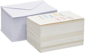 img 2 attached to 🌈 Vibrant Rainbow Thank You Cards: Bulk Boxed Set of 144 with Envelopes (4x6 In)