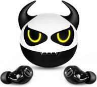 kids wireless earbuds xzc in-ear cool bull demon king earphones for kids adult gift 36h playtime 3d stereo deep bass earbuds with built-in mic for workout sport (bull demon king) logo