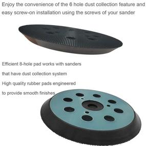 img 1 attached to Durable 5-Inch Replacement Pad for DeWalt Orbital Sanders - Ideal for DW420, DW421, DW423, DW426, D26451, D26453 Models