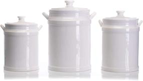 img 1 attached to 🔍 Optimized Search: Fiddle & Fern Set of 3 Prep Canisters with Handles - Must-Have Home Essentials