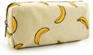 🍌 lparkin banana pencil case pouch - cute teacher gift gadget bag, makeup cosmetic bag, stationery kawaii pencil box logo