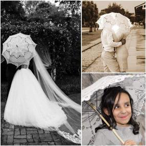 img 3 attached to Wedding Umbrella Parasol Fashion Decoration Umbrellas for Stick Umbrellas