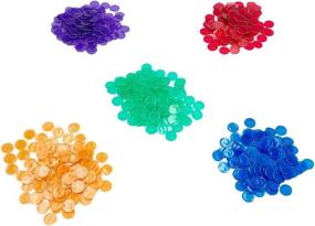 img 1 attached to 🎯 5 Sets of Yuanhe Bingo Magnetic Wand with 100 Chips - Red, Green, Yellow, Purple and Blue Colors