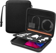 📚 finpac hard portfolio case: 11-inch ipad pro (3rd gen) m1 5g, 10.9-inch ipad air 4, 10.2-inch ipad 9th/8th/7th - black tablet carrying sleeve with accessory pocket logo