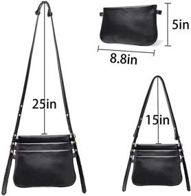 img 1 attached to Crossbody Designer Handbags Adjustbale Leather