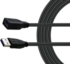 img 4 attached to 🔌 iMBAPrice USB 3.0 Extender - 15ft SuperSpeed USB 3.0 A Male to A Female Extension Cable (Black)