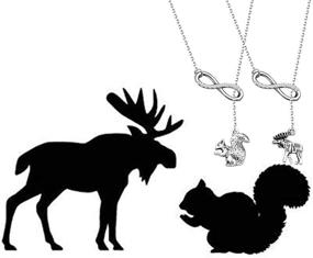 img 2 attached to 🦌 FAADBUK Best Friend Jewelry SPN Gift - Supernatural Inspired Moose Squirrel Y Lariat Necklace BFF Gift for Friends