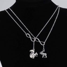 img 1 attached to 🦌 FAADBUK Best Friend Jewelry SPN Gift - Supernatural Inspired Moose Squirrel Y Lariat Necklace BFF Gift for Friends