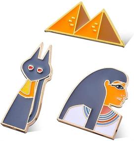 img 3 attached to Versatile Pyramid Pins: Enamel Cartoons for Jackets, Backpacks, Hats! Pin Collection Set for Clothing, Bulletin Boards, Bags & More!