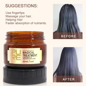 img 1 attached to 💆 Revitalize and Nourish Hair with 2 Pack Magical Hair Treatment Mask, Advanced Molecular Formula for Professional Hair Conditioning - 5 Second Soft Hair Restoration, Intense Repair for Dry and Rough Hair Ends - 60ml (2pcs)