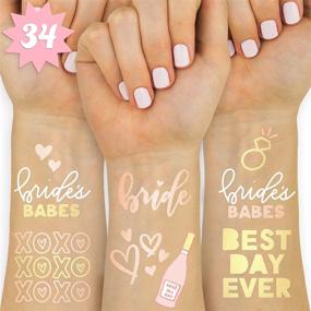 img 4 attached to 💍 Fetti Bride's Babe Tattoos - 34 Glitter Styles for Bachelorette Parties, Bridesmaid Favors, Bride-to-Be Gifts, and Bridal Shower Decor