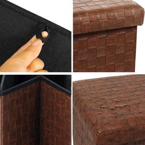 img 2 attached to FSOBEIIALEO Folding Storage Ottoman Footrest Furniture and Accent Furniture