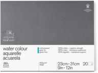 🎨 winsor & newton watercolor paper block, 140lb cold pressed, 9x12, white - professional grade logo