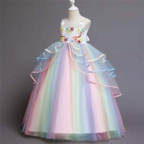 img 3 attached to 🦄 TTYSOVO Unicorn Party Princess Girls' Clothing and Dresses