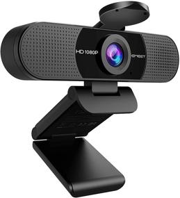 📷 emeet c960 1080p webcam: crystal clear video calls with built-in microphone and privacy cover logo