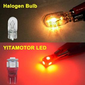 img 1 attached to 🔴 YITAMOTOR T10 194 LED Light Bulb - Red, 10-Pack for Car Interior, License Plate, and Signal Lamp