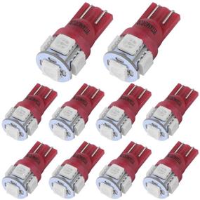 img 4 attached to 🔴 YITAMOTOR T10 194 LED Light Bulb - Red, 10-Pack for Car Interior, License Plate, and Signal Lamp