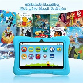 img 3 attached to 🧒 Dragon Touch KidzPad Y88X Kids Tablet - 32GB ROM, Kidoz Pre-Installed with Disney Contents, 7" IPS HD Display, Android 10.0, Quad Core Processor, Kid-Proof Case, Wi-Fi only (Blue)