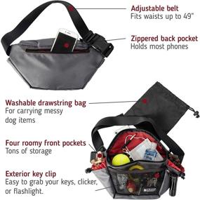 img 2 attached to 🐶 Leashboss Trainer Pack XL Dog Walking Fanny Pack | 2 Training Treat Pouches Included | 3L Capacity Storage and Waste Bag Dispenser