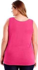 img 3 attached to 👚 Cooldri Performance Scoopneck Tank Top for Plus Size Women by JUST MY SIZE