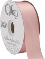 🎀 berwick offray 1.5-inch wide double face satin ribbon, blush pink color, 50 yards logo