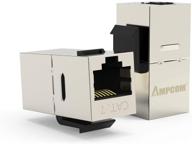 ampcom cat7 розетка-коммутатор rj45 inline coupler, адаптер keystone jack, экранированная, гнездо female to female - 10 штук: эффективное сетевое решение. логотип